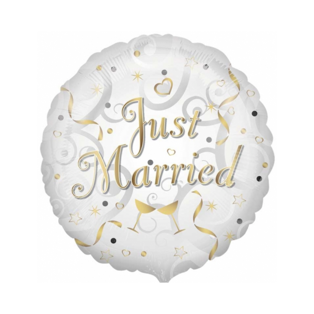 Just Married Helium Balloon