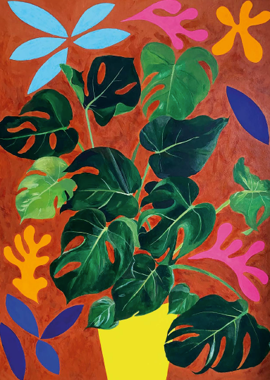 'Monstera Matisse' Greetings Card