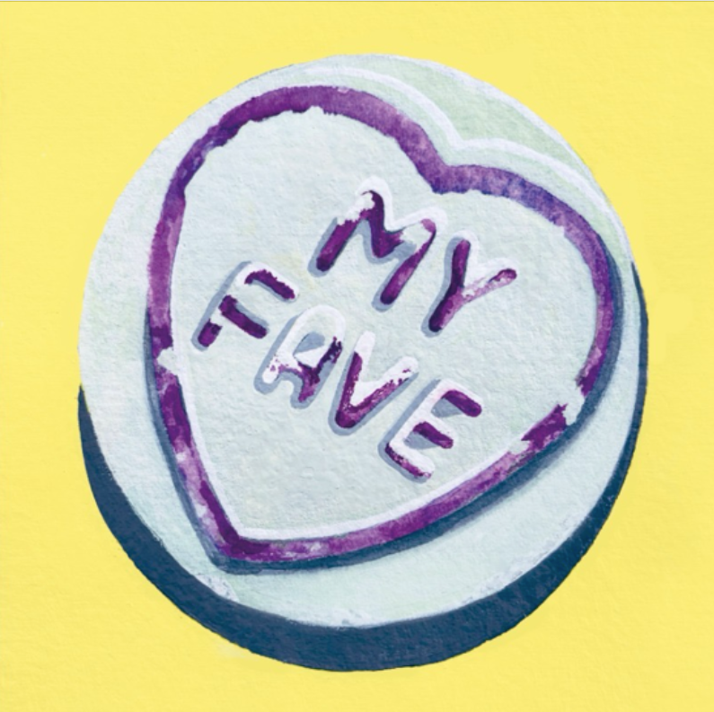 'My Fave Love Heart' Greetings Card