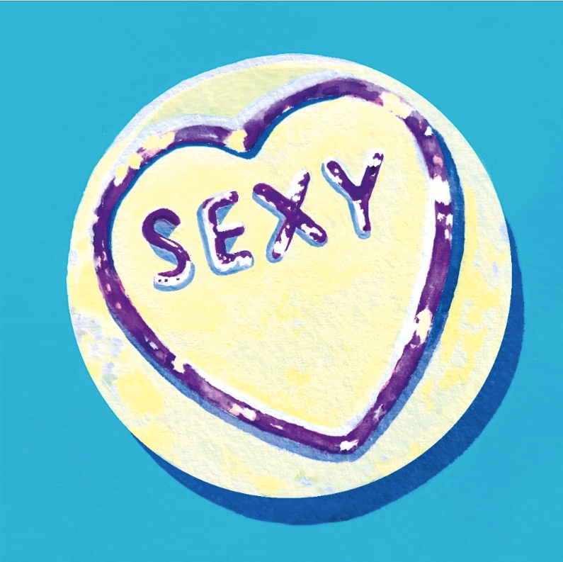 'Sexy Love Heart' Greetings Card